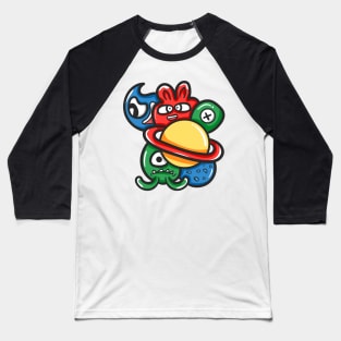 Alien Monster Doodle Baseball T-Shirt